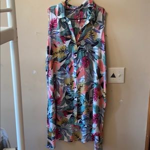 Floral Printed High Low Tunic